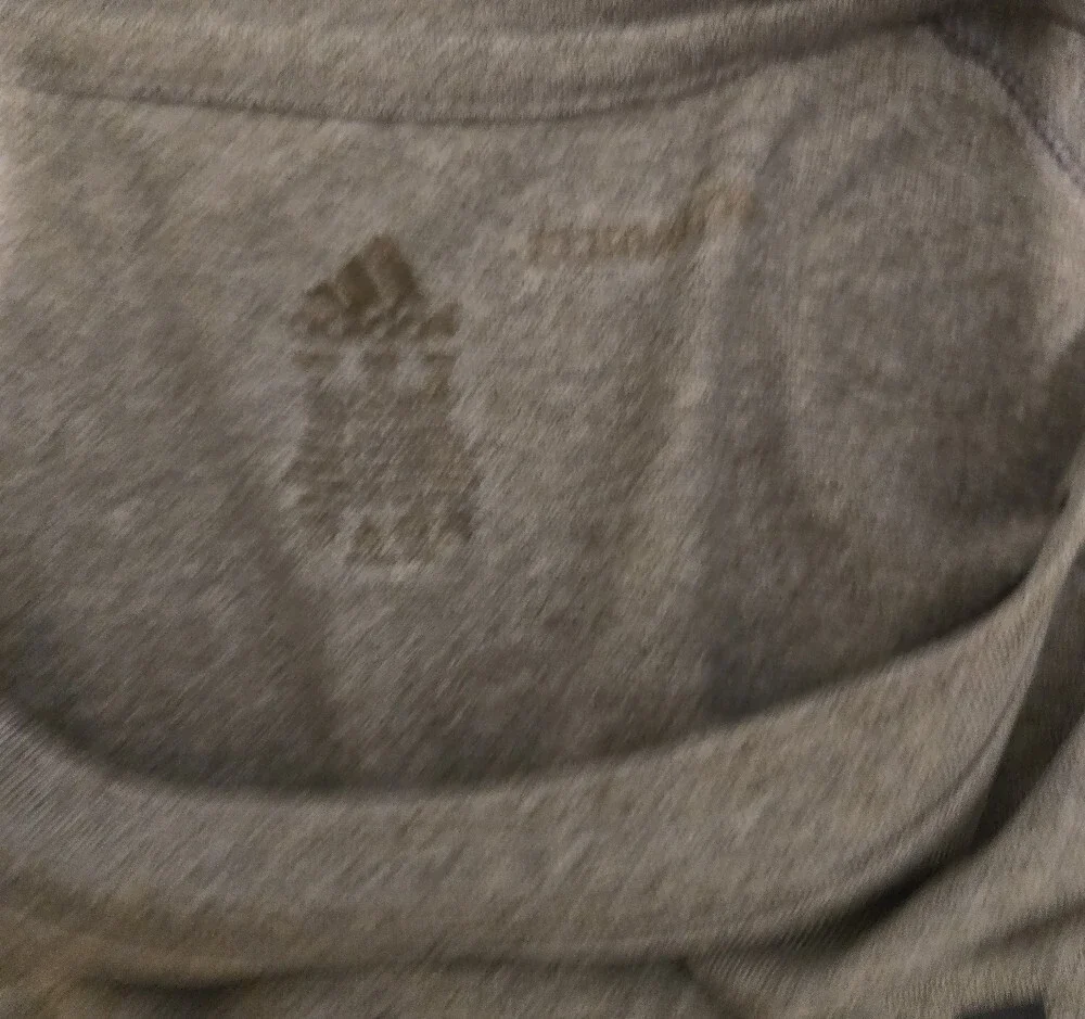 adidas Gray Michigan Football Tee with Navy Print